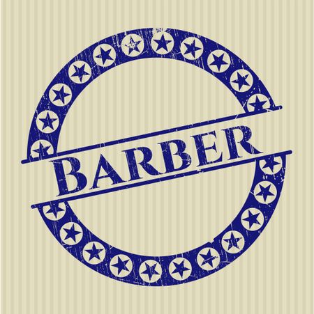 Barber grunge style stamp