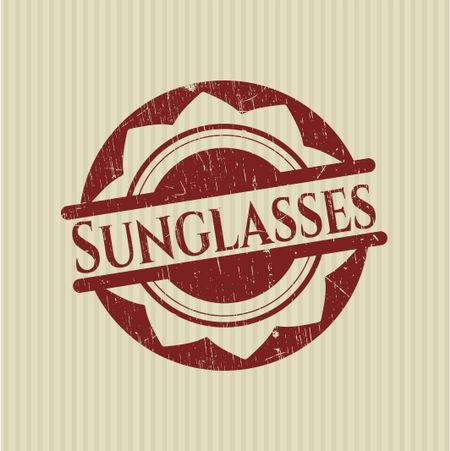Sunglasses grunge stamp