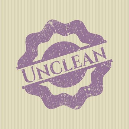 Unclean rubber stamp with grunge texture