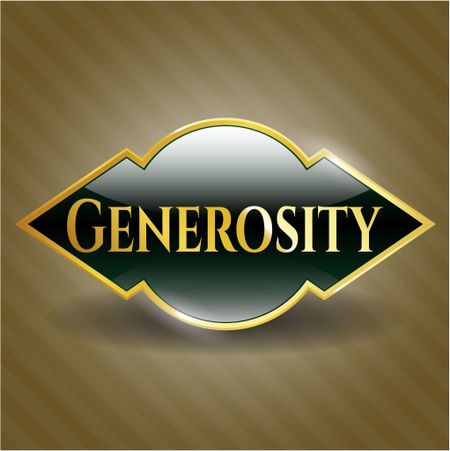 Generosity gold badge or emblem