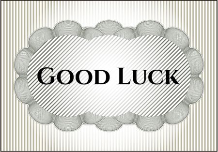 Good Luck poster or card