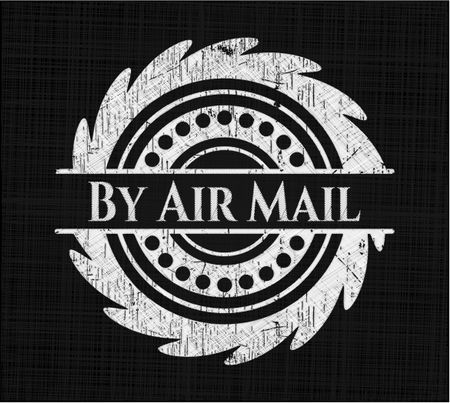 By Air Mail written with chalkboard texture