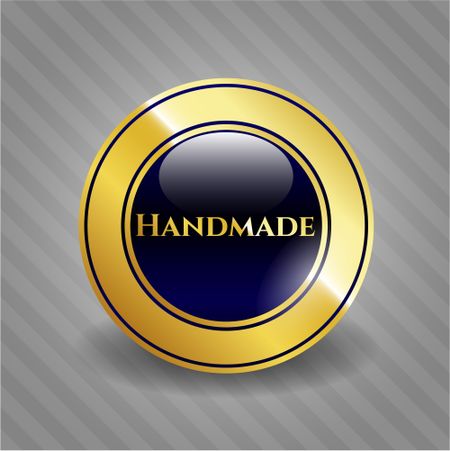 Handmade gold badge