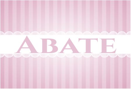 Abate banner or card