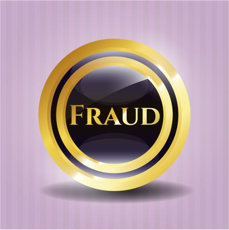 Fraud gold badge or emblem