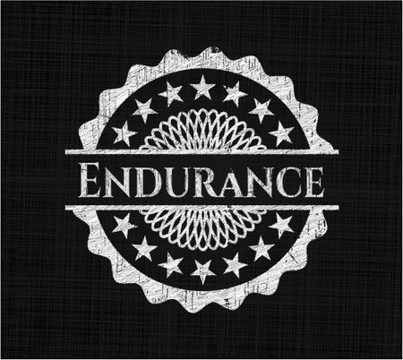 Endurance chalk emblem written on a blackboard