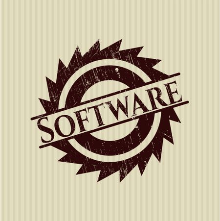 Software with rubber seal texture