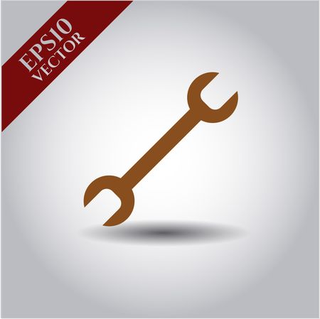 Wrench vector icon or symbol