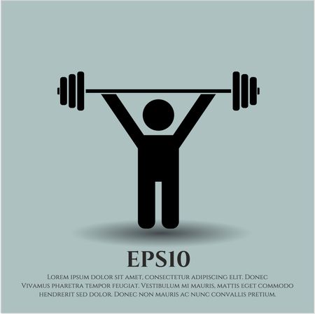Weightlifting icon vector illustration