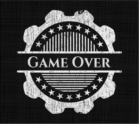 Game Over written with chalkboard texture