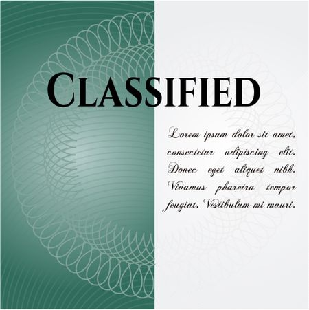 Classified card, colorful, nice design