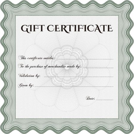 Formal Gift Certificate. Easy to print. Customizable, Easy to edit and change colors.Good design.