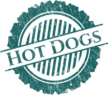 Hot Dogs rubber grunge stamp