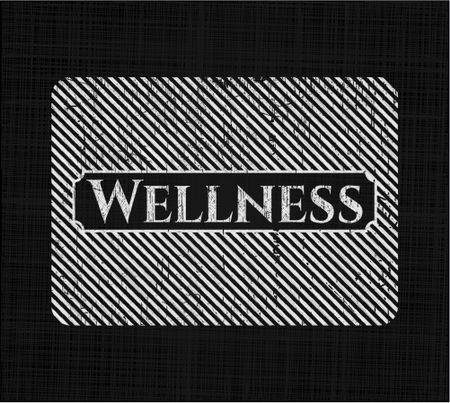 Wellness written with chalkboard texture