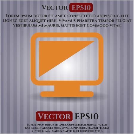 Monitor vector icon or symbol