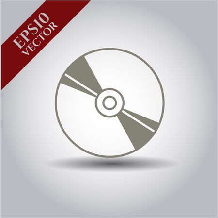 CD or DVD disc icon vector illustration