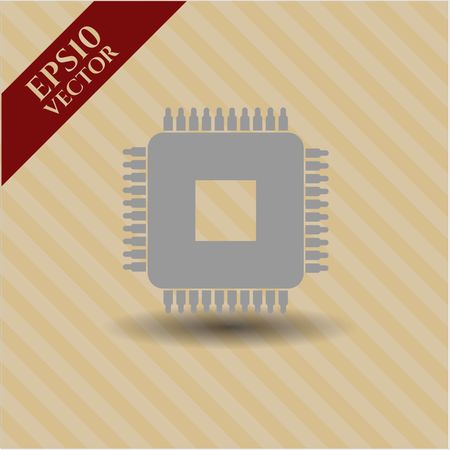 Microchip, microprocessor icon