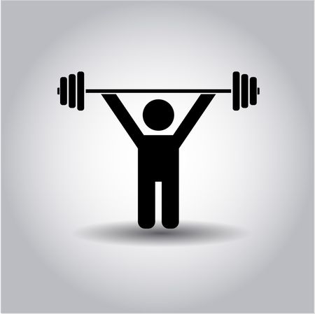 Weightlifting vector icon