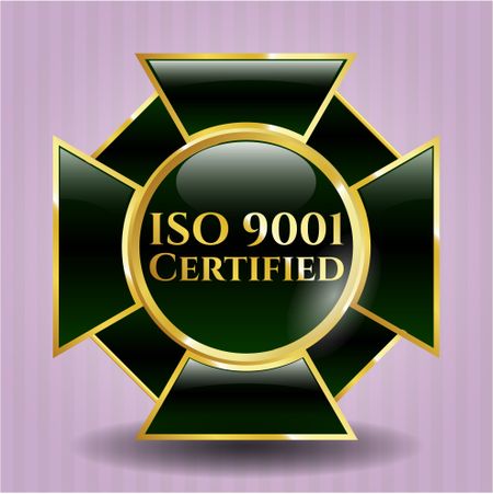 ISO 9001 Certified golden badge