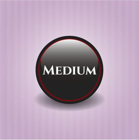 Medium black emblem or badge, modern style