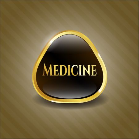 Medicine gold shiny badge