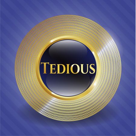 Tedious gold shiny emblem