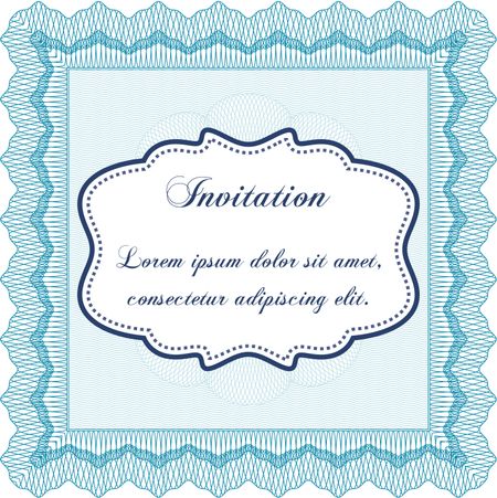 Formal invitation template. Detailed.Beauty design. Easy to print. 