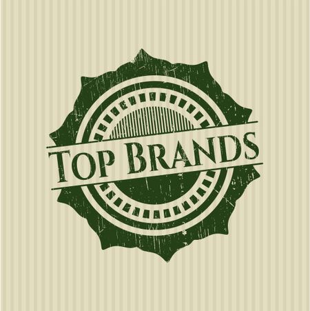 Top Brands rubber stamp with grunge texture