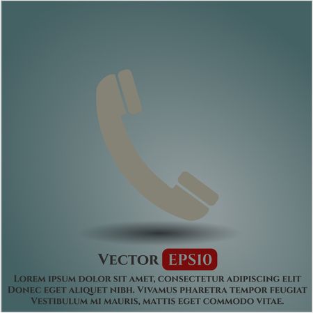 Old Phone vector icon or symbol