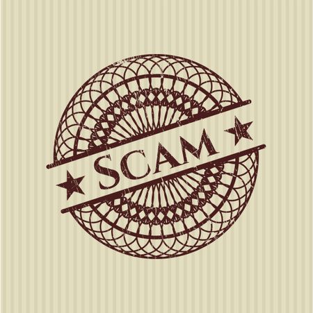 Scam rubber stamp