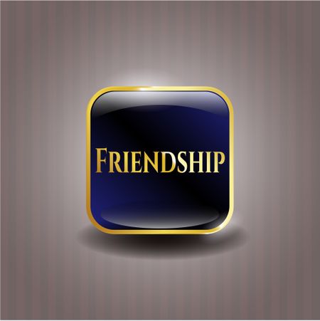 Friendship gold shiny badge