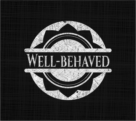 Well-behaved chalkboard emblem