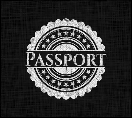 Passport written on a blackboard