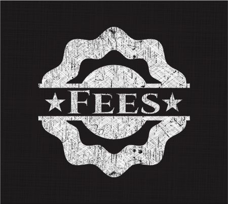 Fees chalk emblem, retro style, chalk or chalkboard texture