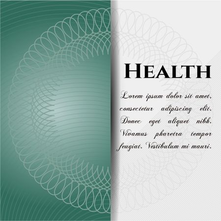 Health poster or banner