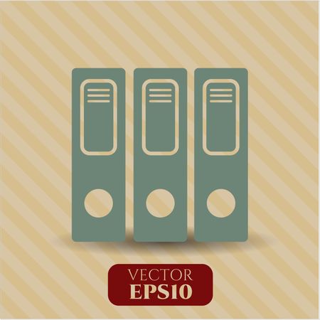 Three folders icon vector illustration