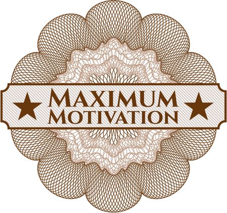 Maximum Motivation money style rosette

