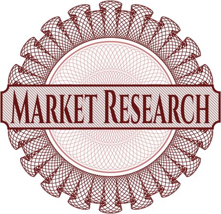 Market Research written inside rosette
