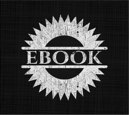 ebook chalkboard emblem written on a blackboard