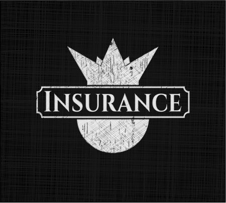 Insurance with chalkboard texture