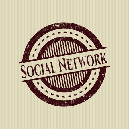 Social Network with rubber seal texture