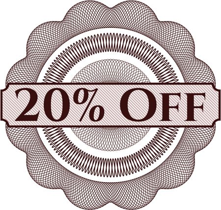 20% Off abstract rosette