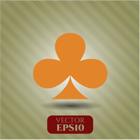 Poker clover icon or symbol