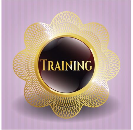 Training gold emblem or badge