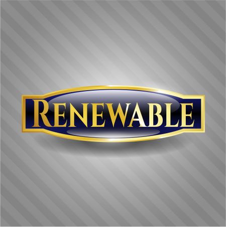 Renewable gold shiny badge