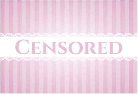 Censored poster or card