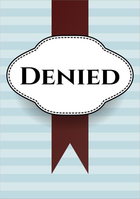 Denied colorful card