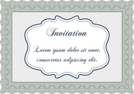 Invitation template. With complex linear background. Border, frame.Artistry design. 