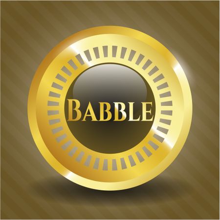 Babble gold badge or emblem
