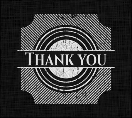 Thank you with chalkboard texture